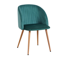 Καρέκλα KINGFISHER Πράσινο Ύφασμα/Μέταλλο 54x55x83cm