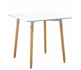 Τραπέζι SWIFT Λευκό MDF/Ξύλο 80x80x74cm