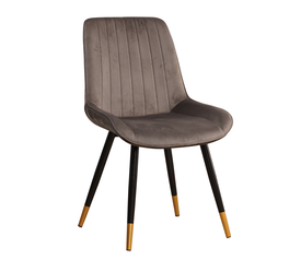 Καρέκλα MOSEY Γκρι Βελούδο/Μέταλλο/Ξύλο 52x57x85cm