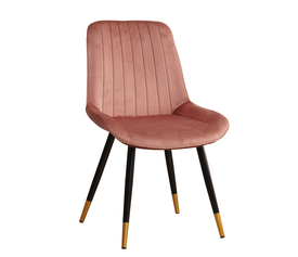 Καρέκλα MOSEY Ροζ Βελούδο/Μέταλλο/Ξύλο 52x57x85cm