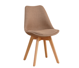 Καρέκλα TRUANT Μπεζ Ύφασμα/PP/Ξύλο 49x53x83cm