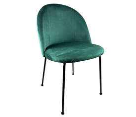 Καρέκλα Τραπεζαρίας TROUTMAN Κυπαρισσί/Μαύρο Βελούδο/Μέταλλο 58x50x80cm