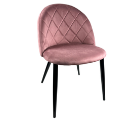 Καρέκλα Τραπεζαρίας NICHOLAS Σάπιο Μήλο/Μαύρο Βελούδο/Μέταλλο 58x50x80cm