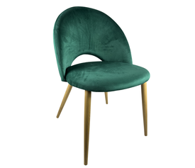 Καρέκλα Τραπεζαρίας WOODSIDE Κυπαρισσί/Φυσικό Βελούδο/Μέταλλο 58x50x80cm