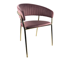 Καρέκλα Τραπεζαρίας MINTHORNE Σάπιο Μήλο/Χρυσό Βελούδο/Μέταλλο 54x53x80cm