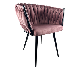 Καρέκλα Τραπεζαρίας JENNINGS Σάπιο Μήλο/Μαύρο Βελούδο/Μέταλλο 55x60x80cm