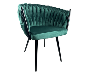 Καρέκλα Τραπεζαρίας JENNINGS Κυπαρισσί/Μαύρο Βελούδο/Μέταλλο 55x60x80cm