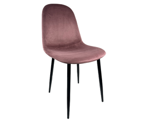 Καρέκλα Τραπεζαρίας TOUKAN Σάπιο Μήλο/Μαύρο Βελούδο/Μέταλλο 53x44x86cm