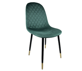 Καρέκλα Τραπεζαρίας BEDFORD Κυπαρισσί/Μαύρο Βελούδο/Μέταλλο 53x44x86cm