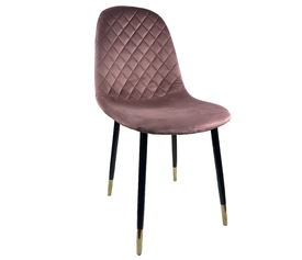 Καρέκλα Τραπεζαρίας BEDFORD Σάπιο Μήλο/Μαύρο Βελούδο/Μέταλλο 53x44x86cm