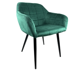 Καρέκλα Τραπεζαρίας GRAHAM Κυπαρισσί/Μαύρο Βελούδο/Μέταλλο 57x43x82cm