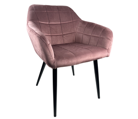 Καρέκλα Τραπεζαρίας GRAHAM Σάπιο Μήλο/Μαύρο Βελούδο/Μέταλλο 57x43x82cm