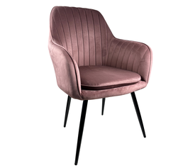 Καρέκλα Τραπεζαρίας MYRTLE Σάπιο Μήλο/Μαύρο Βελούδο/Μέταλλο 57x43x82cm