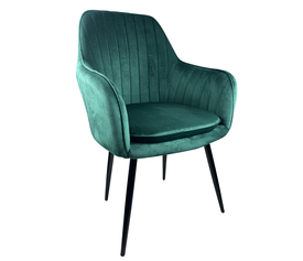 Καρέκλα Τραπεζαρίας MYRTLE Κυπαρισσί/Μαύρο Βελούδο/Μέταλλο 57x43x82cm