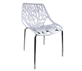 Καρέκλα Τραπεζαρίας HARTMAN Λευκό PP/Μέταλλο 54x57x81cm