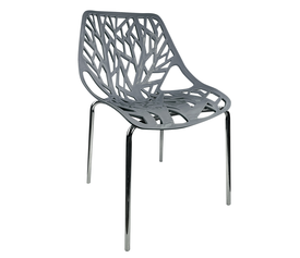 Καρέκλα Τραπεζαρίας HARTMAN Γκρι PP/Μέταλλο 54x57x81cm