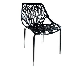 Καρέκλα Τραπεζαρίας  HARTMAN Μαύρο PP/Μέταλλο 54x57x81cm