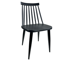 Καρέκλα Τραπεζαρίας CYGNET Μαύρο PP/Μέταλλο 46x43x78cm