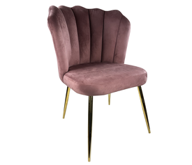 Καρέκλα Τραπεζαρίας ROCKAWAY Σάπιο Μήλο Βελούδο/Μέταλλο 48x48x85cm