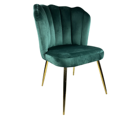 Καρέκλα Τραπεζαρίας ROCKAWAY Κυπαρισσί Βελούδο/Μέταλλο 48x48x85cm