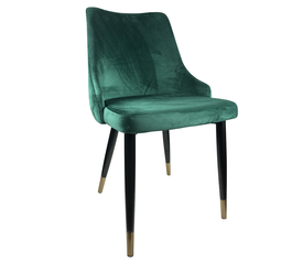 Καρέκλα Τραπεζαρίας QUEENS Κυπαρισσί/Μαύρο Βελούδο/Μέταλλο 51x58x83cm