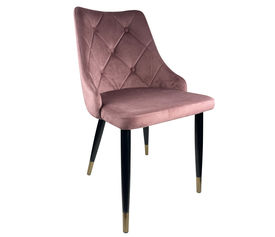 Καρέκλα Τραπεζαρίας MANHATTAN Σάπιο Μήλο/Μαύρο Βελούδο/Μέταλλο 49x53x88cm