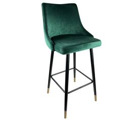 Σκαμπό Bar MANHATTAN Κυπαρισσί/Μαύρο Βελούδο/Μέταλλο 51x57x110cm