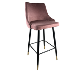 Σκαμπό Bar MANHATTAN Σάπιο Μήλο/Μαύρο Βελούδο/Μέταλλο 51x57x110cm