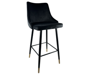 Σκαμπό Bar MANHATTAN Μαύρο Βελούδο/Μέταλλο 51x57x110cm