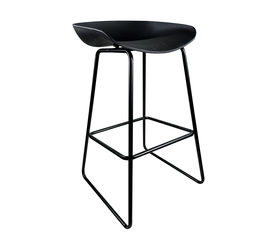 Σκαμπό Bar VICTORY Μαύρο PP/Μέταλλο 43x42x85cm