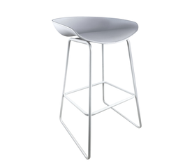 Σκαμπό Bar VICTORY Λευκό PP/Μέταλλο 43x42x85cm