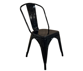 Καρέκλα Βιομηχανικού Τύπου Vintage TOLIKO Μαύρο Μέταλλο 44x49x84cm