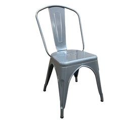 Καρέκλα Βιομηχανικού Τύπου Vintage TOLIKO Γκρι Μέταλλο 44x49x84cm