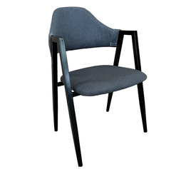 Καρέκλα Τραπεζαρίας SOLANA Γκρι/Μαύρο Ύφασμα/Μέταλλο 51x51x81cm