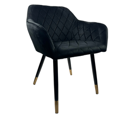 Καρέκλα Τραπεζαρίας ESPERANZA Μαύρο Βελούδο/Μέταλλο 56x60x81cm