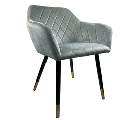 Καρέκλα Τραπεζαρίας ESPERANZA Γκρι/Μαύρο Βελούδο/Μέταλλο 56x60x81cm