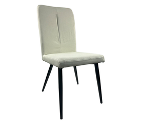 Καρέκλα Τραπεζαρίας FANDANGO Μπεζ/Μαύρο Ύφασμα/Μέταλλο 43x56x97cm