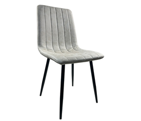 Καρέκλα Τραπεζαρίας YUCARIA Μπεζ/Μαύρο PU/Μέταλλο 44x55x86cm