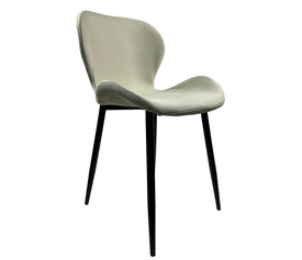 Καρέκλα Τραπεζαρίας RIOJA Sand/Μαύρο Ύφασμα/Μέταλλο 46x50x80cm