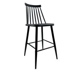 Σκαμπό Bar MARANTA Μαύρο PP/Μέταλλο 45x46x97cm