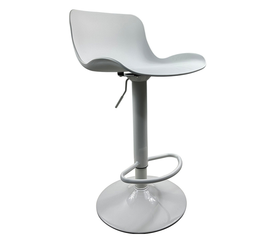 Σκαμπό Bar QUERIDA Λευκό PP/Μέταλλο 44x45x58/81-79/102cm