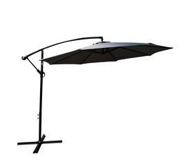 Ομπρέλα Κήπου ArteLibre Κρεμαστή ISLAY Γκρι/Μαύρο Μέταλλο/Ύφασμα Φ3x2.45m