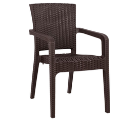 Καρέκλα Κήπου Καφέ Rattan 58x55x87cm