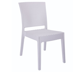 Καρέκλα Κήπου Λευκό Rattan 47x55x87cm
