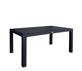 Τραπέζι Κήπου Eco Μαύρο Ανακυκλωμένο PP 150x90x74cm