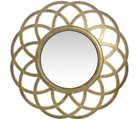 Καθρέπτης Τοίχου Χρυσό Πλαστικό Φ40.6x4.4cm