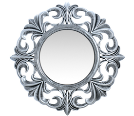 Καθρέπτης Τοίχου Ασημί Πλαστικό Φ40.6x4.4cm