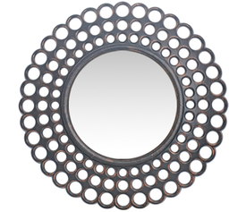 Καθρέπτης Τοίχου Μαύρο Πλαστικό Φ45.7x4.6cm