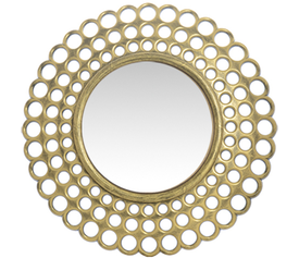 Καθρέπτης Τοίχου Χρυσό Πλαστικό Φ45.7x4.6cm