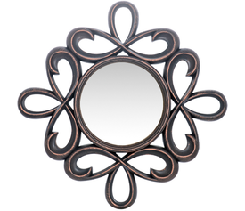 Καθρέπτης Τοίχου Μαύρο Πλαστικό Φ50.8x5cm